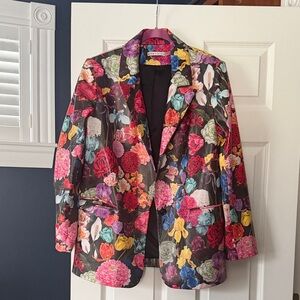 Alice and Olivia Blazer Denny in Botanical Garden - size L